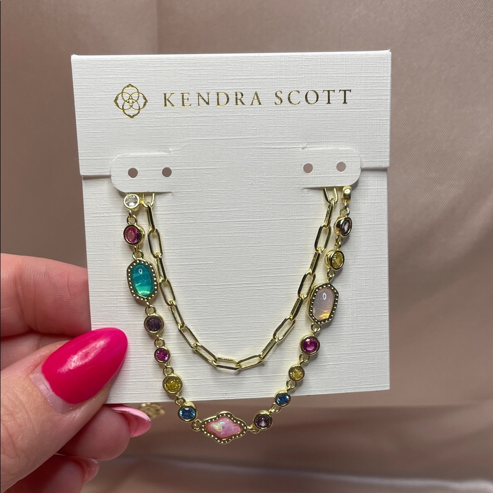 Kendra Scott Mini Elisa and Abbie Gold Set of 2 Bracelets $115 MSRP NWT - Picture 5 of 7